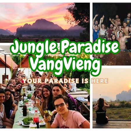 Jungle Paradise Vangvieng - Bungalows Vang Vieng Exteriör bild