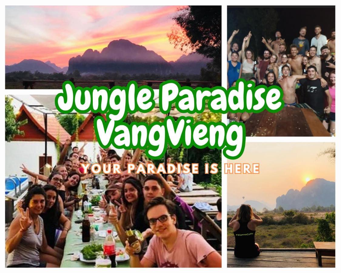 Jungle Paradise Vangvieng - Bungalows Vang Vieng Exteriör bild